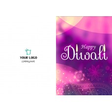 Violet Diwali Greeting Card
